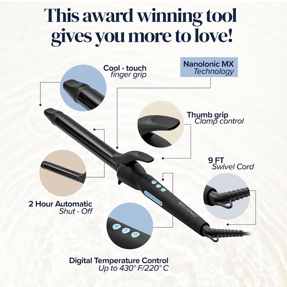 Brand NEW in a box retails! Bio ionic 1.25 curler!